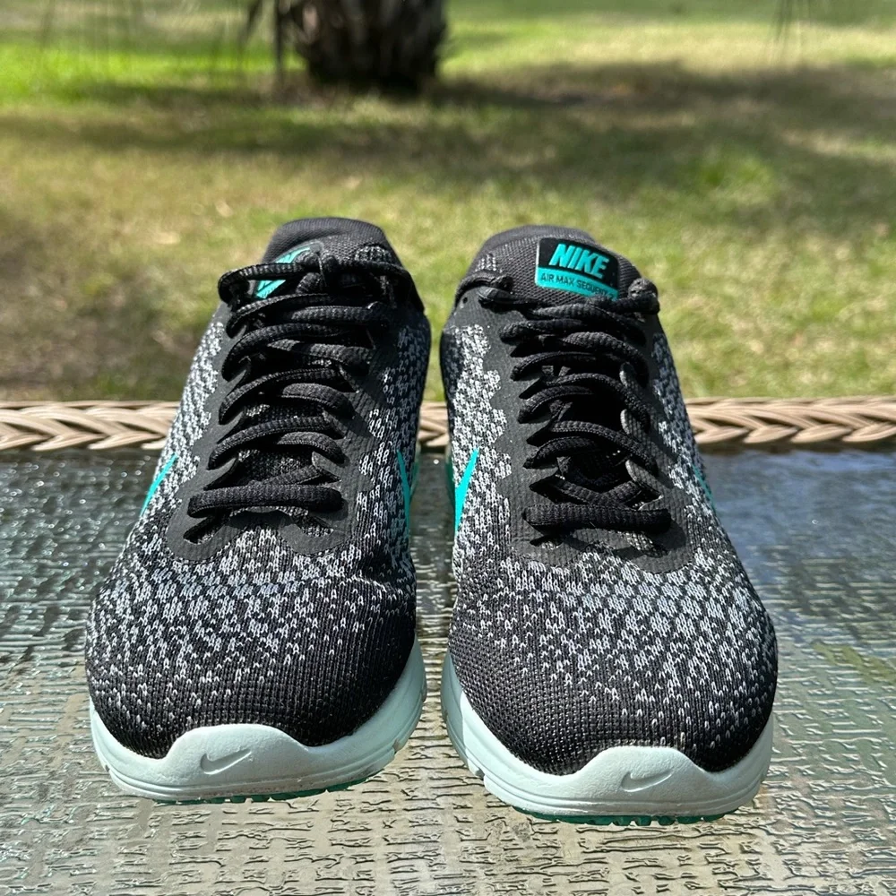 Nike Air Max Black & Teal Running Shoes, Air Max Sequent 2, excellent condition - Picture 4 of 15